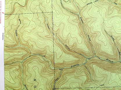 Antique Lee Fire Tower, Pennsylvania 1947 US Geological Survey Topographic Map - Potter, Tioga, Lycoming County, Abbott, Elk, Stewardson, PA