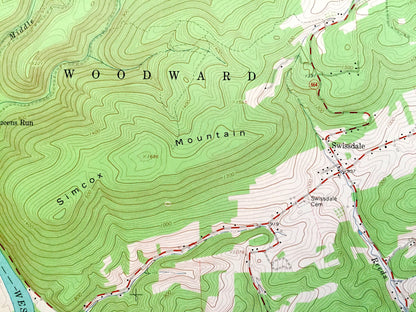 Antique Lock Haven, Pennsylvania 1965 US Geological Survey Topographic Map – Lycoming, Clinton County, Gallagher, Colebrook, Woodward, PA