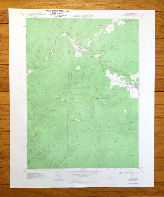 Antique Ludlow, Pennsylvania 1966 US Geological Survey Topographic Map – Warren, McKean County, Sheffield, Hamilton, Wetmore, Roystone, PA