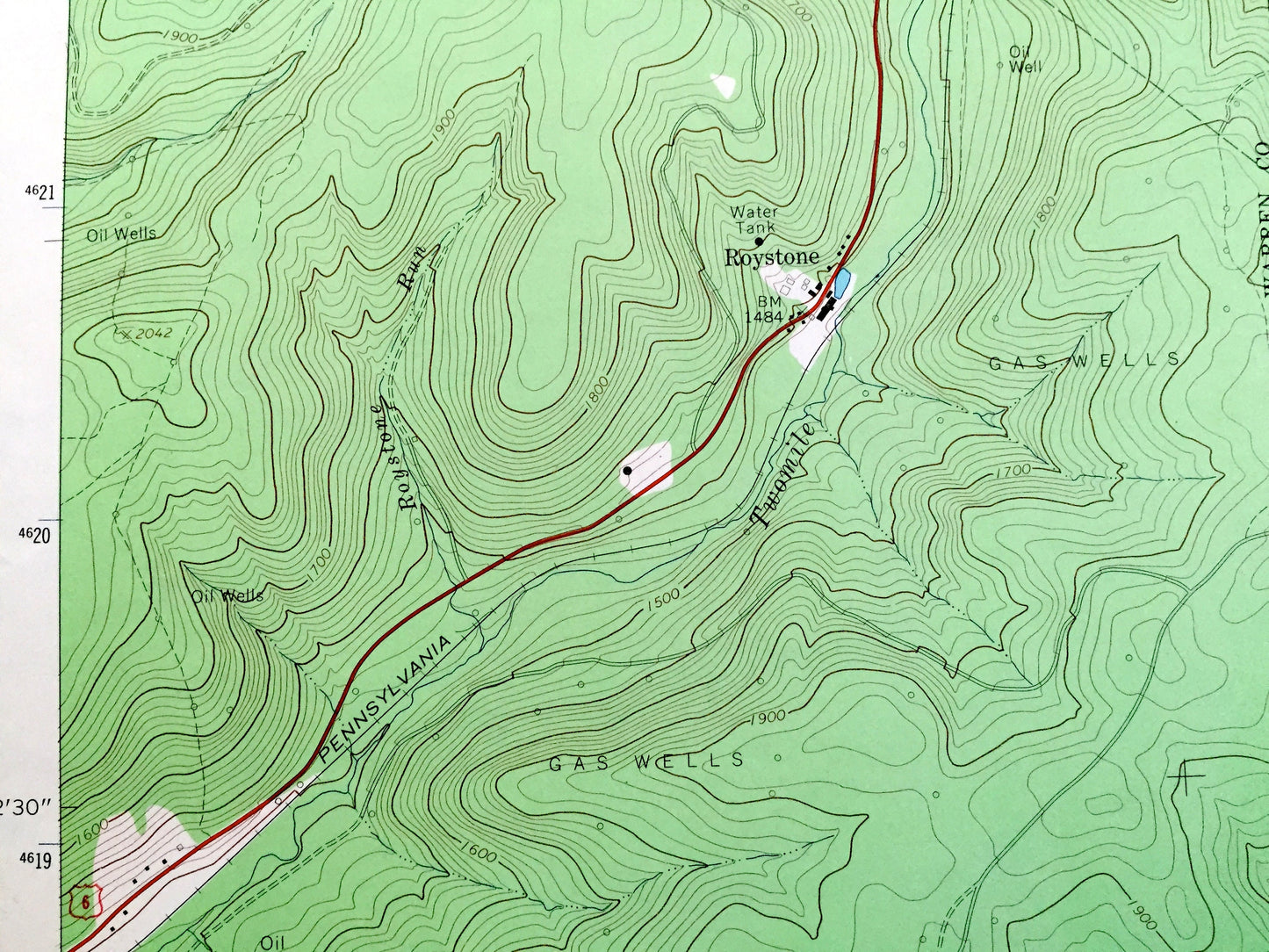 Antique Ludlow, Pennsylvania 1966 US Geological Survey Topographic Map – Warren, McKean County, Sheffield, Hamilton, Wetmore, Roystone, PA