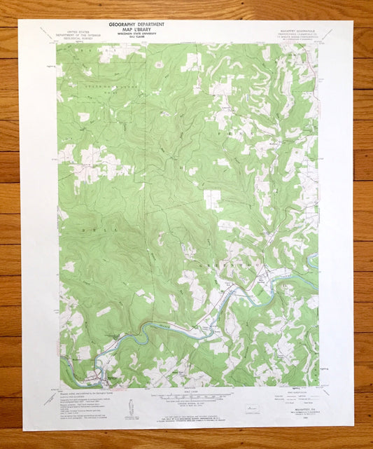 Antique Mahaffey, Pennsylvania 1959 US Geological Survey Topographic Map – Clearfield County, Brady, Bell, Bloom, Greenwood, Ferguson, PA