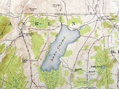 Antique Enosburg Falls, Vermont 1953 US Geological Survey Topographic Map – Sheldon, Fairfield, Berkshire, Bakersfield, Albans Lake Carmi VT