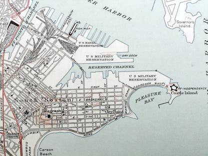 Antique Boston, Massachusetts 1946 US Geological Survey Topographic Map – Quincy, Cambridge, Somerville, Jamaica Plain, Dorchester Milton MA