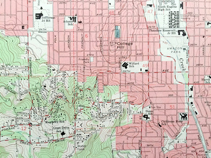 Antique Eugene East, Oregon 1967 US Geological Survey Topographic Map – Lane County, Springfield, Judkins, Glenwood, Springfield Junction OR