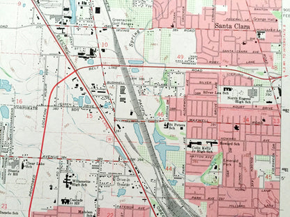 Antique Eugene West, Oregon 1967 US Geological Survey Topographic Map – Lane County, Irving, Santa Clara, Fir Grove, Bethel, Danebo, Finn OR