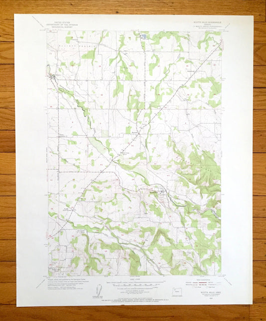 Antique Scotts Mills, Oregon 1954 US Geological Survey Topographic Map – Clackamas, Marion County, Monitor, Gladtidings, Marquam, Oaklawn OR
