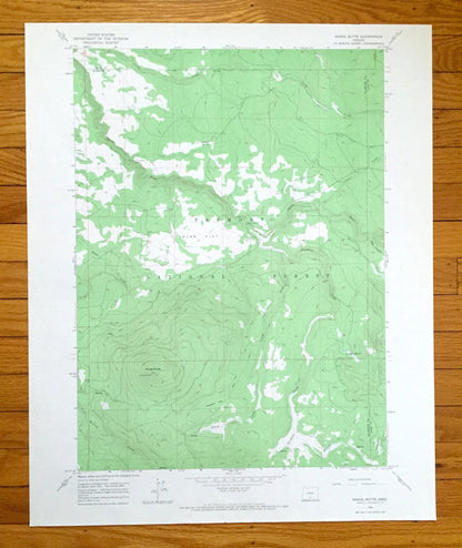 Antique Shake Butte, Oregon 1966 US Geological Survey Topographic Map – Lake, Klamath County, Fremont National Forest, Squaw Flat, OR