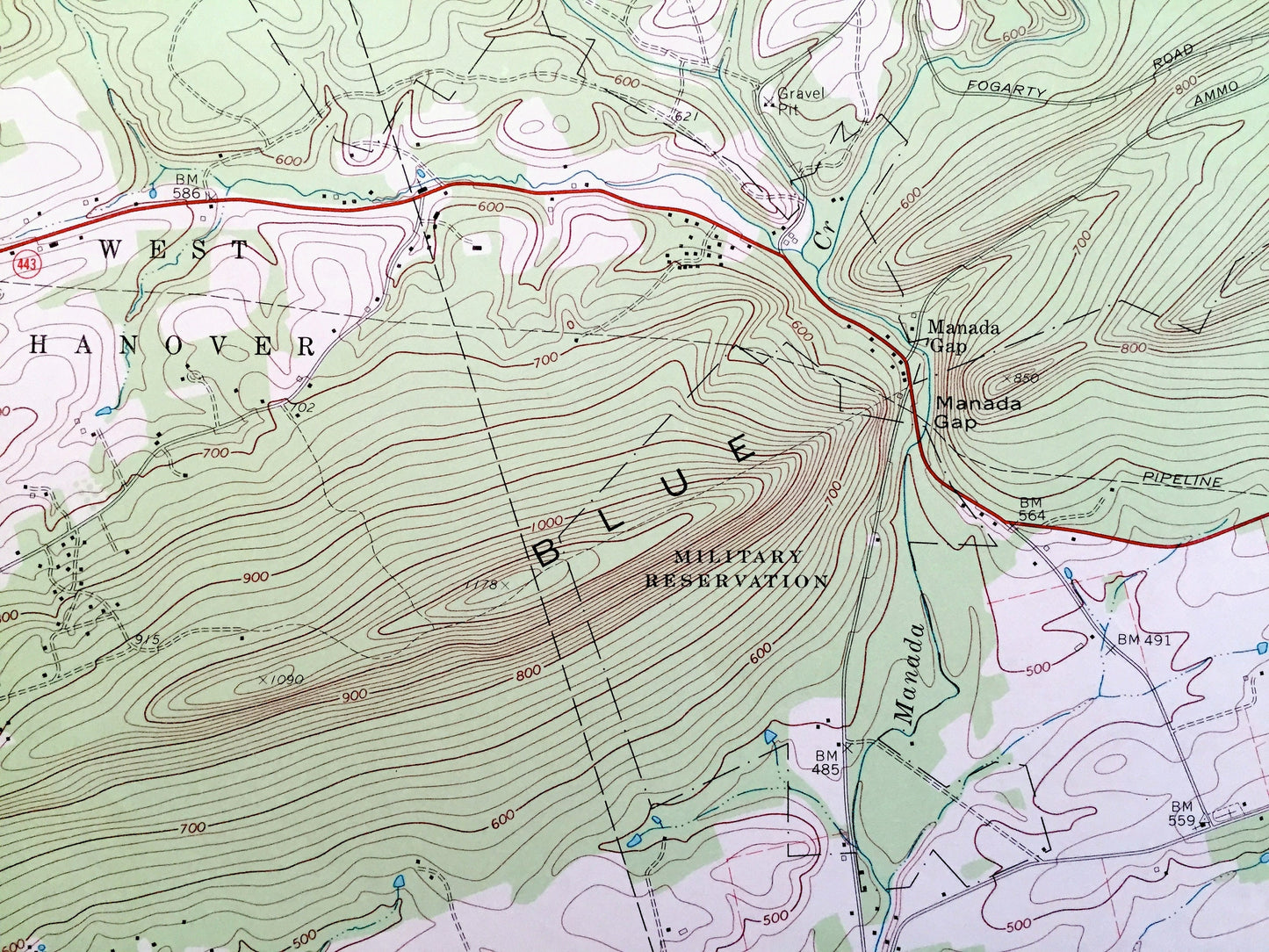 Antique Grantville, Pennsylvania 1969 US Geological Survey Topographic Map – Dauphin, Lebanon County, Jefferson, Rush, Cold Spring, PA