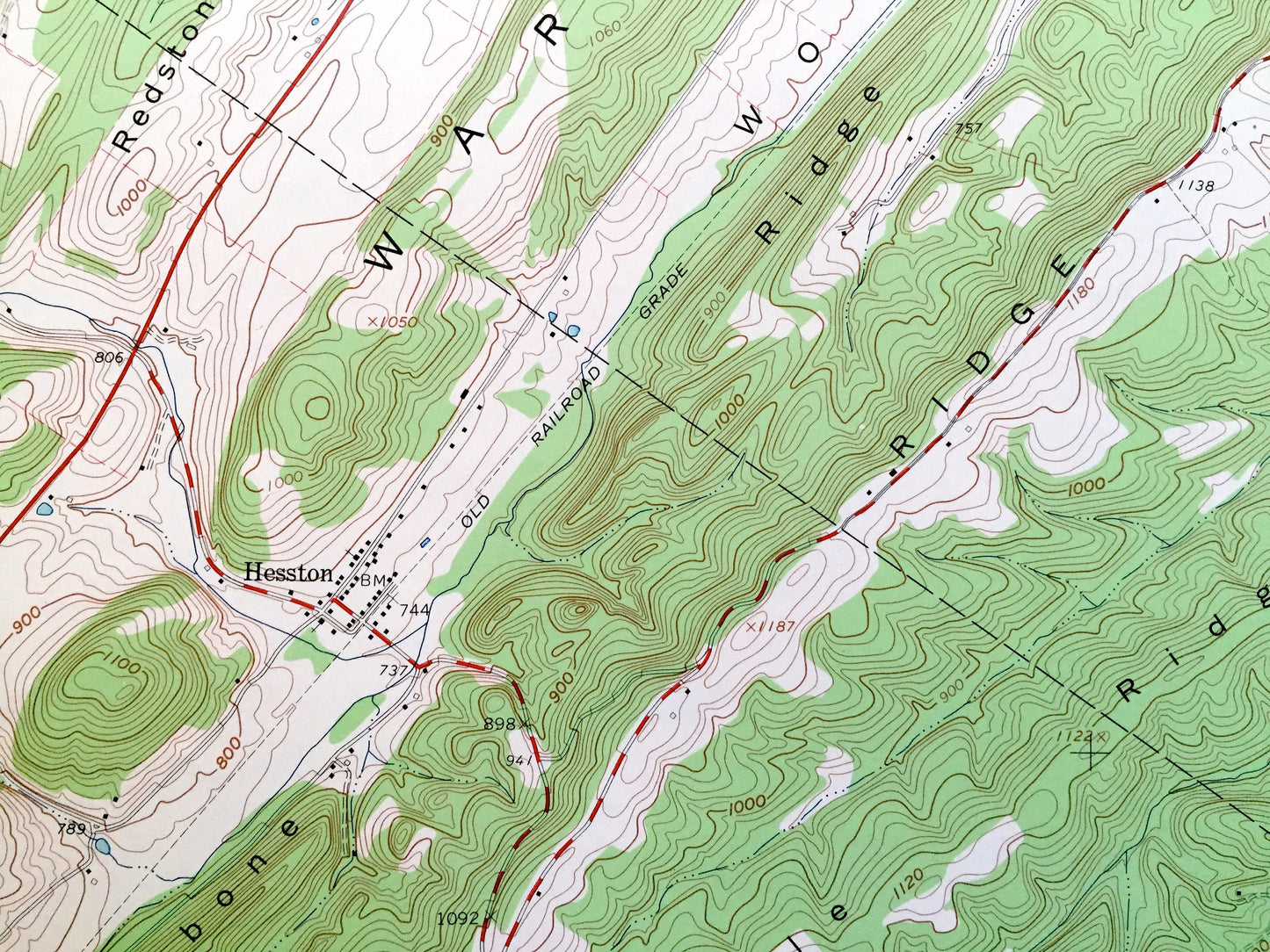 Antique Huntingdon, Pennsylvania 1963 US Geological Survey Topographic Map - Huntingdon County, Porter, Walker, Smithfield, Juniata, PA