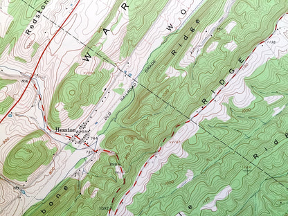 Antique Huntingdon, Pennsylvania 1963 US Geological Survey Topographic Map - Huntingdon County, Porter, Walker, Smithfield, Juniata, PA