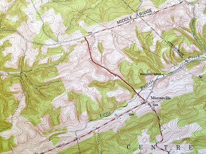 Antique Ickesburg, Pennsylvania 1952 US Geological Survey Topographic Map – Juniata, Perry County, Turbett, Tuscarora, Saville, Tyrone, PA