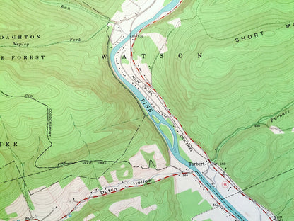 Antique Jersey Shore, Pennsylvania 1965 US Geological Survey Topographic Map – Lycoming, Clinton County, Watson, Gallagher, Pine Creek, PA