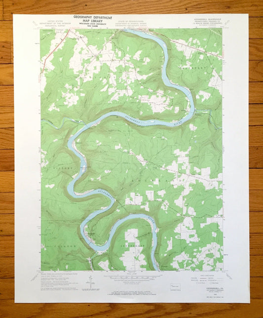 Antique Kennerdell, Pennsylvania 1963 US Geological Survey Topographic Map – Venango County, Sandycreek, Cranberry, Victory, Rockland, PA