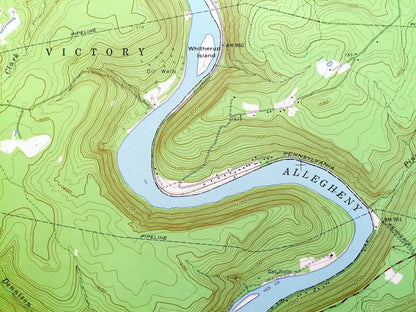 Antique Kennerdell, Pennsylvania 1963 US Geological Survey Topographic Map – Venango County, Sandycreek, Cranberry, Victory, Rockland, PA