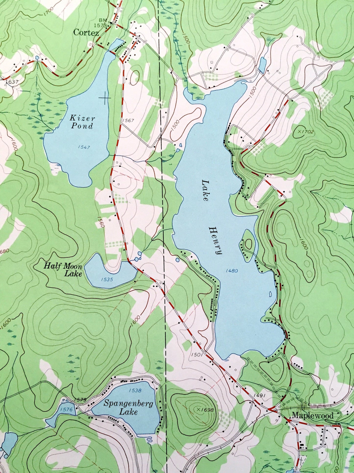 Antique Lake Ariel, Pennsylvania 1966 US Geological Survey Topographic Map - Wayne, Lackawanna County, Jefferson, Madison, Salem, Poconos PA