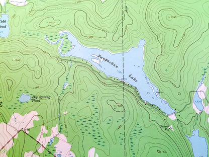 Antique Lakeville, Pennsylvania 1966 US Geological Survey Topographic Map - Wayne, Pike County, Cherry Ridge, Paupack, South Canaan Salem PA