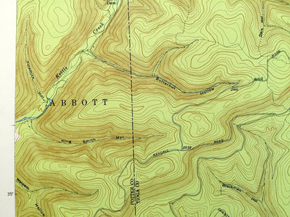 Antique Lee Fire Tower, Pennsylvania 1947 US Geological Survey Topographic Map - Potter, Tioga, Lycoming County, Abbott, Elk, Stewardson, PA