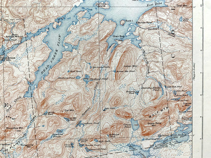 Antique Cranberry Lake, New York 1921 US Geological Survey Topographic Map – Adirondacks, Wanakena, Fine, Webb, Clifton, Newtown Falls, NY