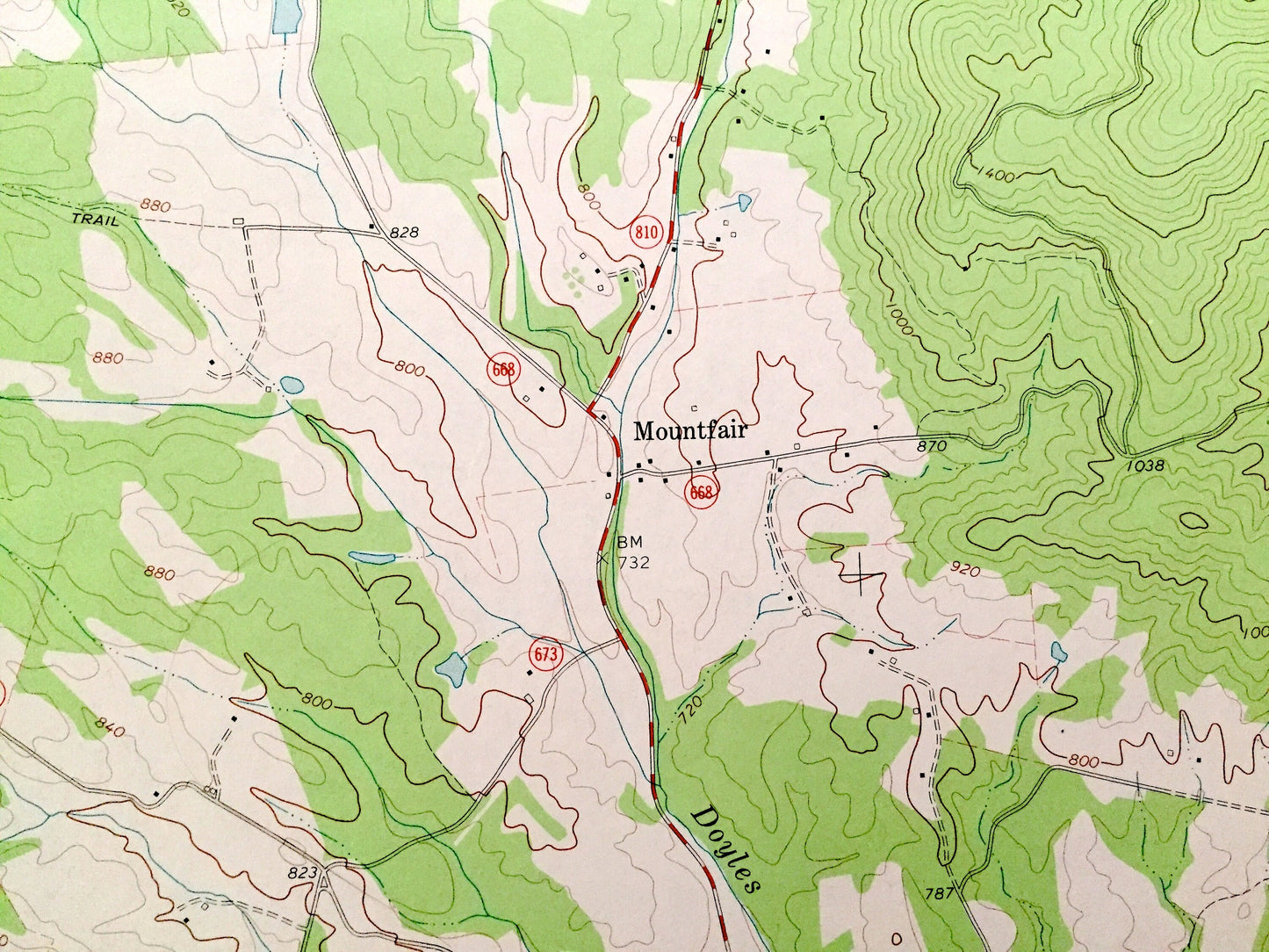 Antique Browns Cove, Virginia 1965 US Geological Survey Topographic Map – Albermarle County Shenandoah National Park Blue Ridge Mountains VA