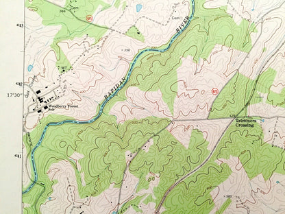 Antique Rapidan, Virginia 1971 US Geological Survey Topographic Map – Madison, Culpeper, Orange County, Clifton, Cedar Mountain, Nasons, VA