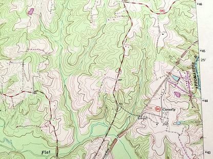 Antique Chula, Virginia 1966 US Geological Survey Topographic Map – Powhatan, Amelia County, Wildlife Management Area, Appomattox River VA