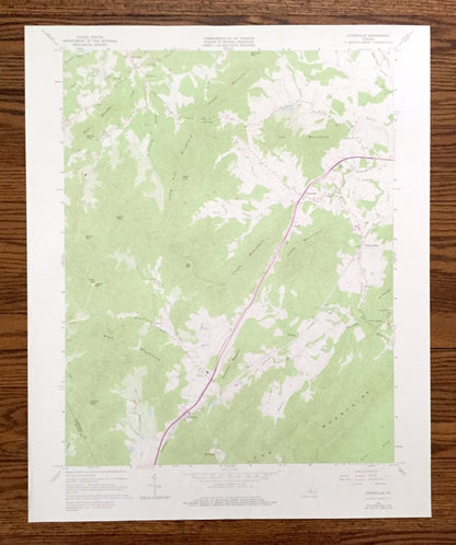 Antique Covesville, Virginia 1967 US Geological Survey Topographic Map – Albemarle County, South, North Garden, Batesville, Crossroads, VA