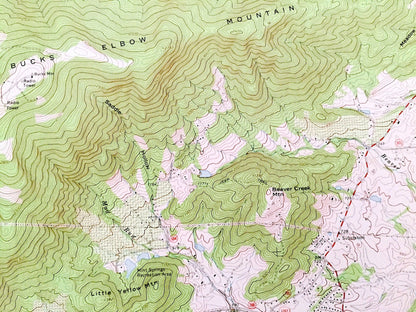 Antique Crozet, Virginia 1973 US Geological Survey Topographic Map – Albemarle County, White Hall, Midway, Yancey Mills, Brownsville, VA