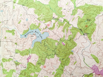 Antique Culpeper West, Virginia 1971 US Geological Survey Topographic Map – Madison County, Lake Pelham, Mountain Run, Cedar Mountain, VA