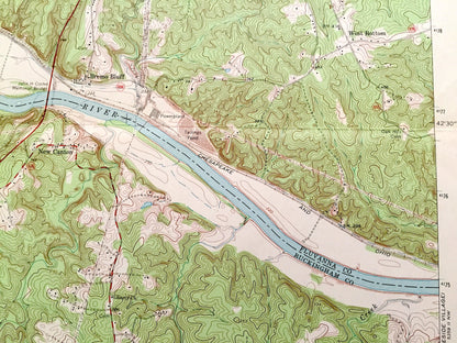 Antique Arvonia, Virginia 1968 US Geological Survey Topographic Map – Fluvanna, Buckingham County, James River, Bremo Bluff, New Canton, VA