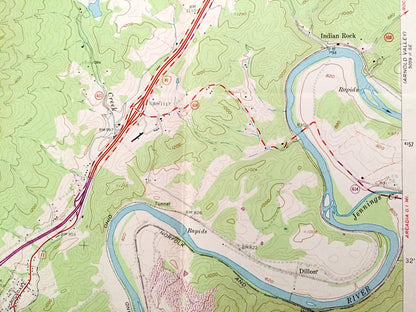 Antique Buchanan, Virginia 1961 US Geological Survey Topographic Map – Botetourt County, Jefferson National Forest, Springwood, Greyledge VA