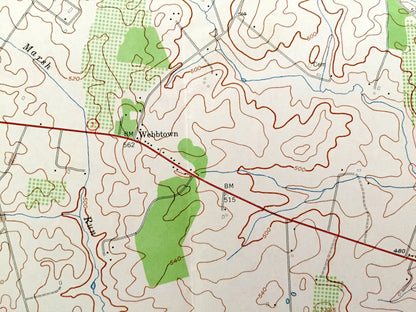 Antique Berryville, Virginia & West Virginia 1955 US Geological Survey Topographic Map – Clarke, Jefferson County, Wickliffe Summit Point VA