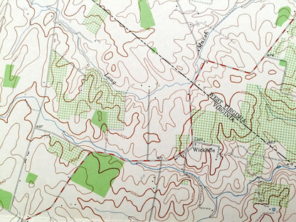 Antique Berryville, Virginia & West Virginia 1955 US Geological Survey Topographic Map – Clarke, Jefferson County, Wickliffe Summit Point VA