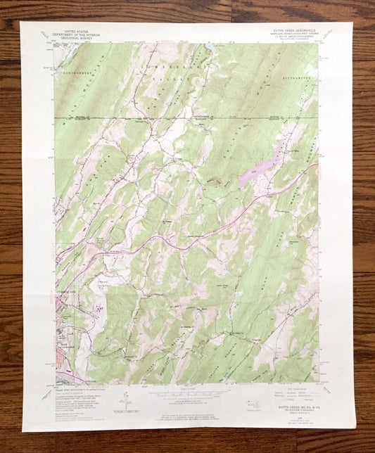 Antique Evitts Creek, Maryland 1949 US Geological Survey Topographic Map – Cumberland, Pennsylvania, Yonkers, Rocky Gap State Park, MD PA