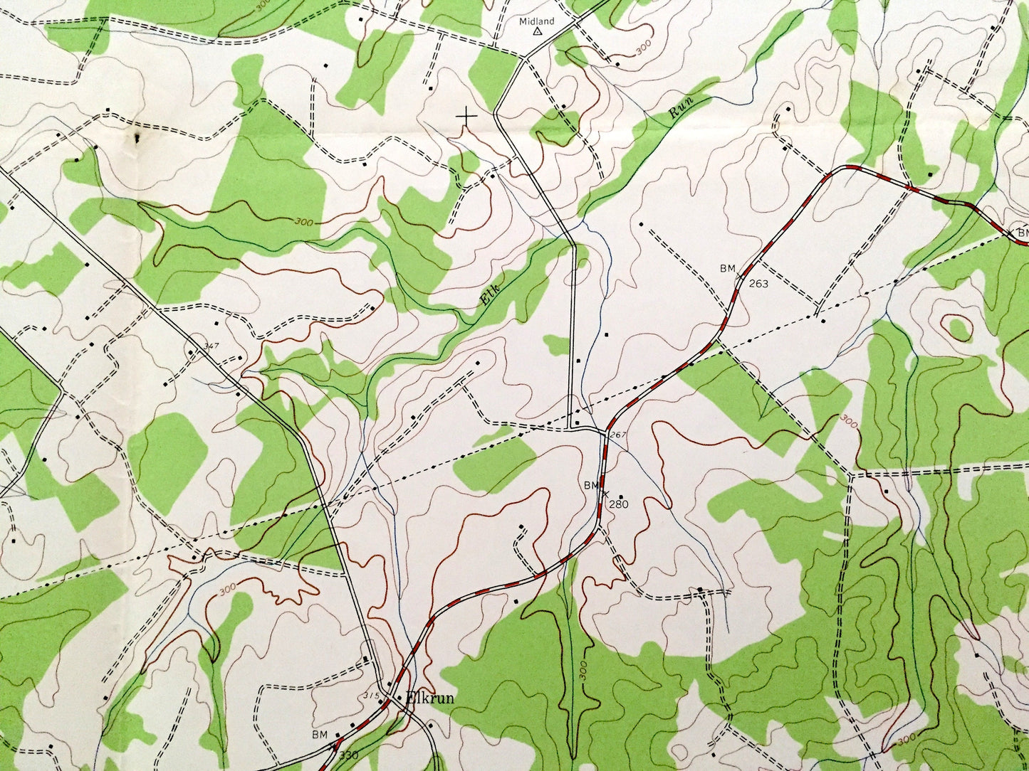 Antique Midland, Virginia 1943 US Geological Survey Topographic Map – Fauquier County, Catlett, Calverton, Bealeton, Morrisville, Elk Run VA