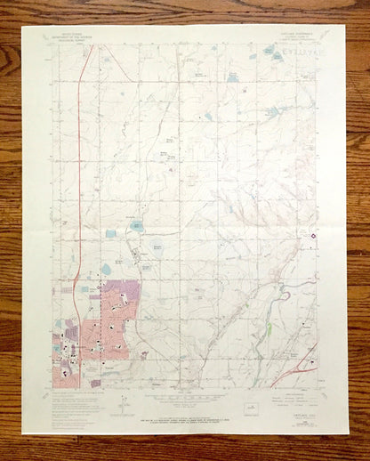 Antique Eastlake, Colorado 1965 US Geological Survey Topographic Map – Thornton, Riverdale, Darlow, Grange Creek, Northglen, Adams County CO