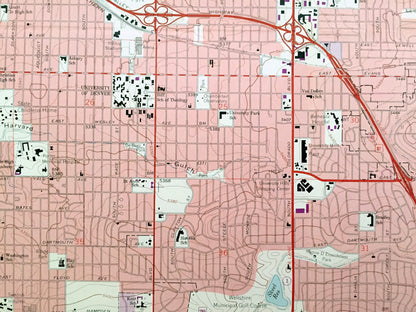 Antique Englewood, Colorado 1965 US Geological Survey Topographic Map – Arapahoe County, Denver, Aurora, Glendale, Cherry Hills, Sullivan CO
