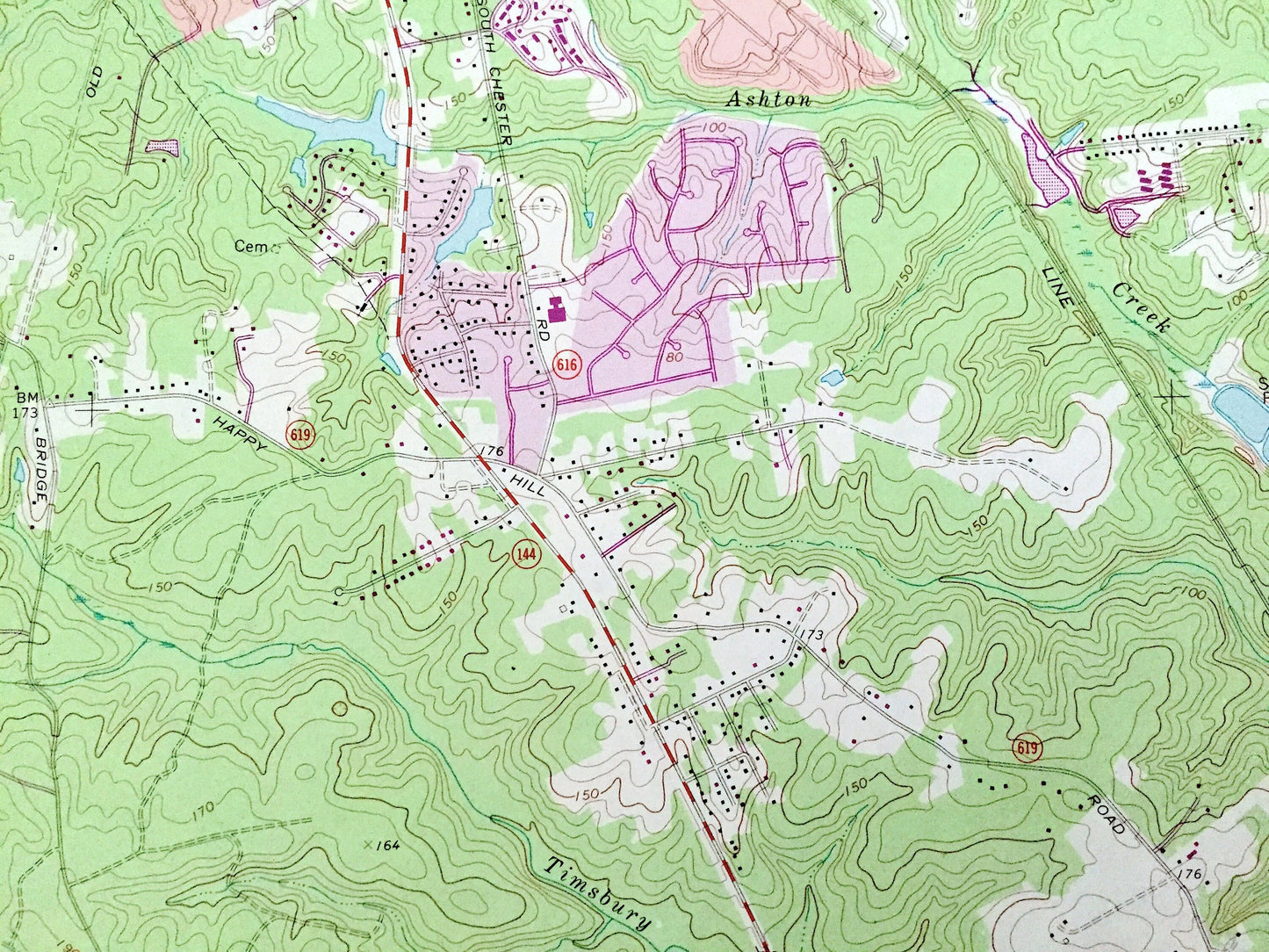 Antique Chester, Virginia 1969 US Geological Survey Topographic Map – Chesterfield County, Colonial Heights City, Dutch Gap Conservation, VA