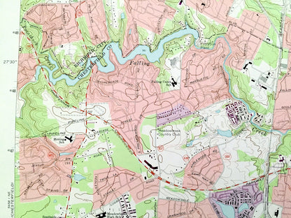 Antique Richmond, Virginia 1969 US Geological Survey Topographic Map – Chesterfield, Henrico County, Drewrys Bluff, South City, Bellwood, VA