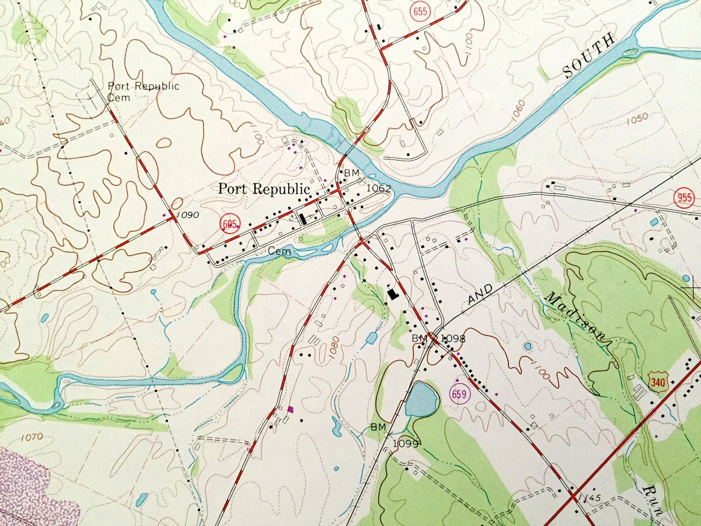 Antique Grottoes, Virginia 1964 US Geological Survey Topographic Map – Rockingham, Augusta County, Shenandoah National Park Port Republic VA