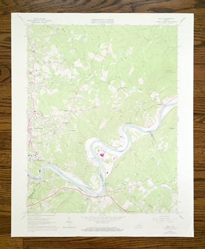 Antique Kelly, Virginia 1963 US Geological Survey Topographic Map – Amherst, Campbell County, Appomattox, Lynchburg, Madison Heights, VA