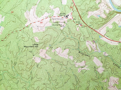Antique Palmyra, Virginia 1967 US Geological Survey Topographic Map – Fluvanna County, Rivanna River, Cunningham, Fork Union, Kidds Store VA