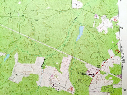 Antique Powhatan, Virginia 1966 US Geological Survey Topographic Map – County, Provost, Jefferson, Macon, State Wildlife Management Area, VA