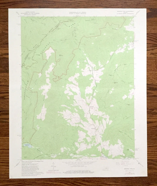 Antique Browns Cove, Virginia 1965 US Geological Survey Topographic Map – Albermarle County Shenandoah National Park Blue Ridge Mountains VA