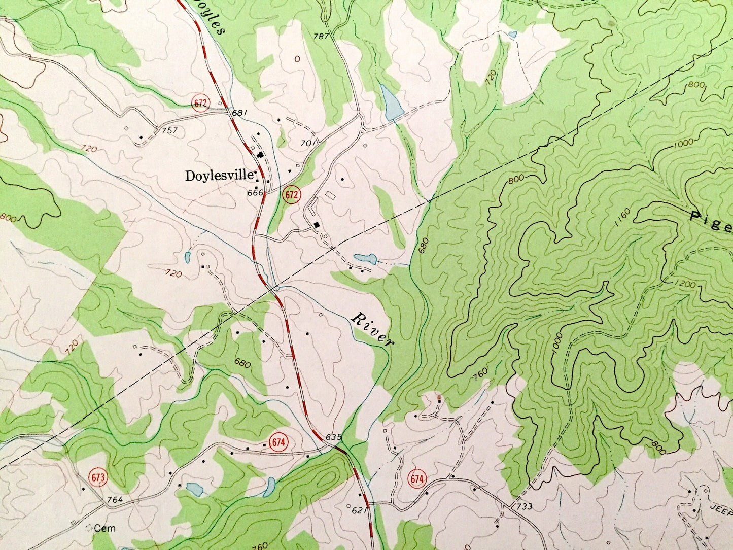 Antique Browns Cove, Virginia 1965 US Geological Survey Topographic Map – Albermarle County Shenandoah National Park Blue Ridge Mountains VA