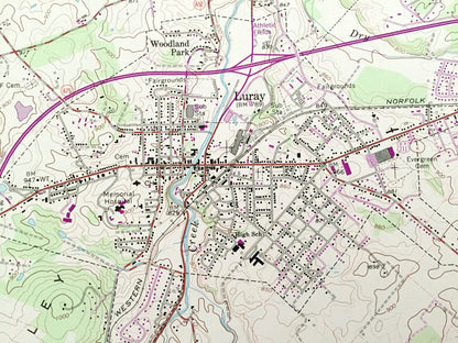 Antique Luray, Virginia 1965 US Geological Survey Topographic Map – Page County, Shenandoah National Park, George Washington, Big Spring VA