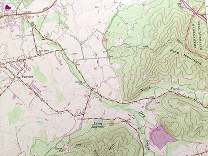 Antique Luray, Virginia 1965 US Geological Survey Topographic Map – Page County, Shenandoah National Park, George Washington, Big Spring VA