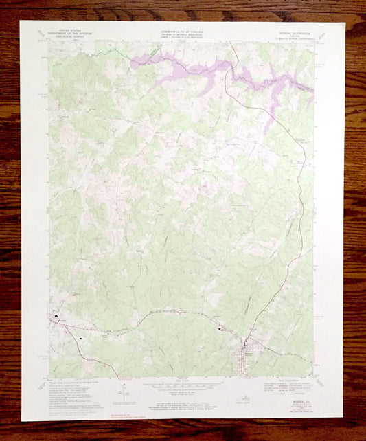 Antique Mineral, Virginia 1969 US Geological Survey Topographic Map – Louisa, Spotsylvania County, Lake Anna River, Christopher Run, VA
