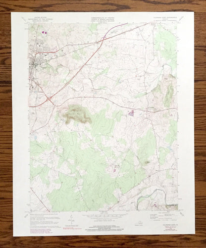 Antique Culpeper East, Virginia 1973 US Geological Survey Topographic Map – Orange County, Stevensburg, Brandy Station, Mount Pony, VA