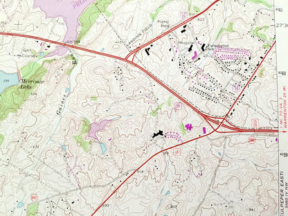 Antique Culpeper West, Virginia 1971 US Geological Survey Topographic Map – Madison County, Lake Pelham, Mountain Run, Cedar Mountain, VA