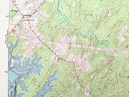 Antique Lake Anna East, Virginia 1973 US Geological Survey Topographic Map – Louisa, Spotsylvania County, Lewiston, Partlow, Chewnings, VA